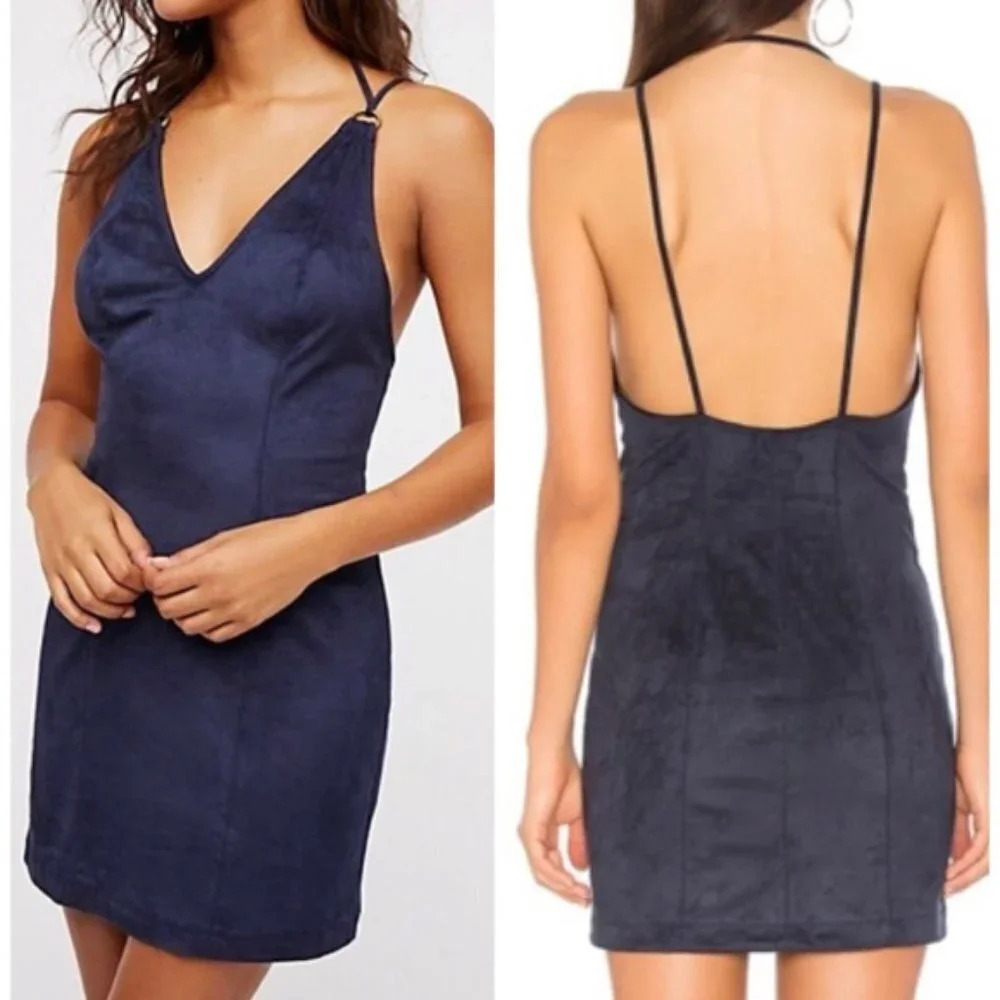 Free People Running Wild Bodycon Halter Dress- XS